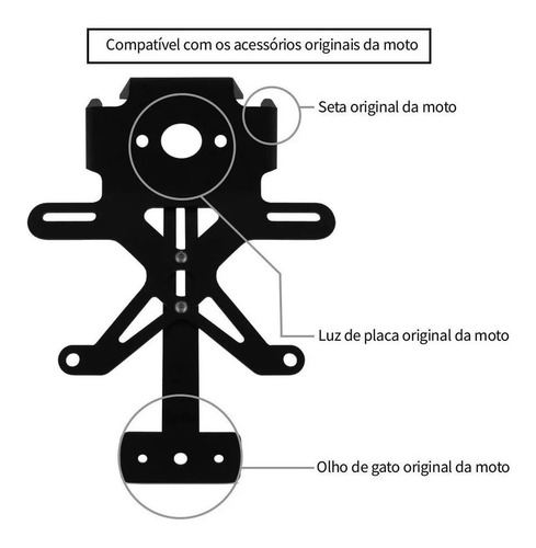 Imagem 4 de 6 de Eliminador De Rabeta Hornet 2012 2013 2014 Cbr600f Cb1000