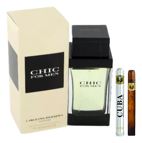 Carolina Herrera Chic Men 90ml Original+perfume Cuba 35ml