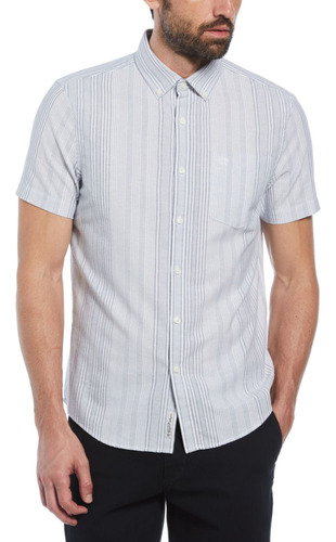 Camisa Mc Oxford Con Multiples Lineas Verticales 4.2