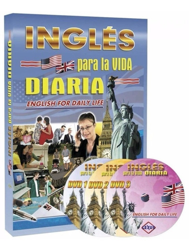 Libro Ingles Para La Vida Diaria 1 Tomo + 3 Dvd´s En Oferta