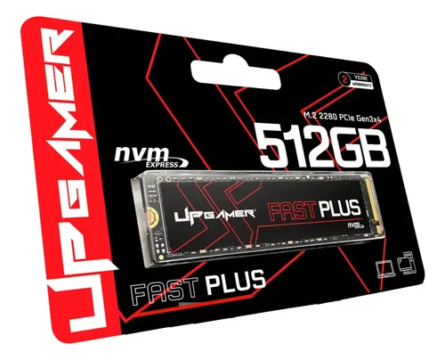 Ssd Interno 512gb M2 2280 Nvme Pcie Gen3x4 Leitura Ate 3000mbs Gravacao Ate 1900mbs Fast Plus Up3000 Up Gamer