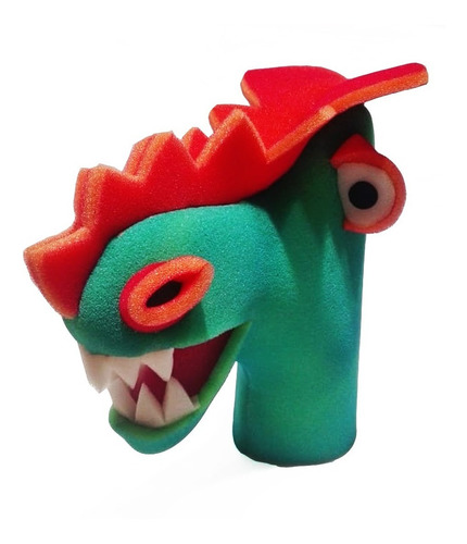 Títeres Dino Manopla De Goma Espuma Colores En Fuga Kids