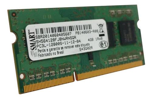 Memória 4gb Notebook 1rx8 Ddr3 Pc3l -12800s Nova (Usado)