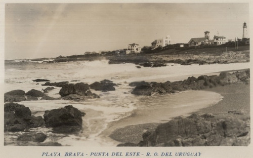 Punta Del Este Playa Brava En El Año 1930 - Lámina 45x30 Cm.