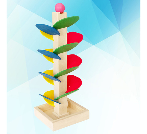 Colorful Disassembly Wood Tree Marble Run Ball Track Game To