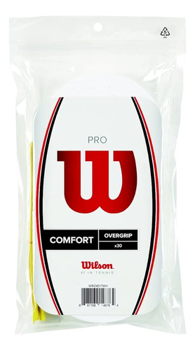 Over Grip Wilson Confort Pro Branco- Pack Com 30 Unidades