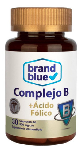 Complejo B 30 Cápsulas Brand Blue Sabor Neutro