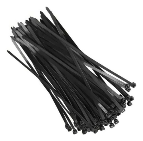 Kit 100 Abraçadeira De Nylon Enforca Gato 3,6mm X 200mm Cor Preto