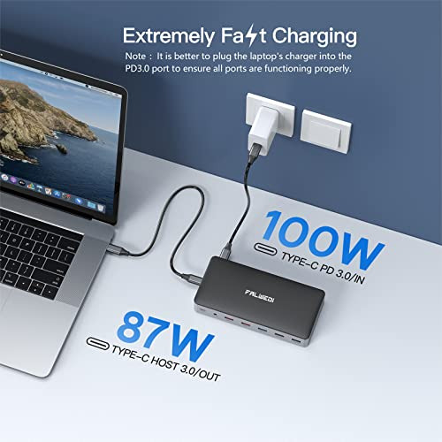 Estación De Acoplamiento Usb C Para Computadora Portátil, Ba