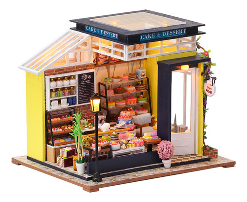 Kit De Casa De Muñecas En Miniatura Para Bricolaje Con Muebl