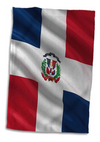 3d Rose Bandera De La República Dominicana Ondeando En...