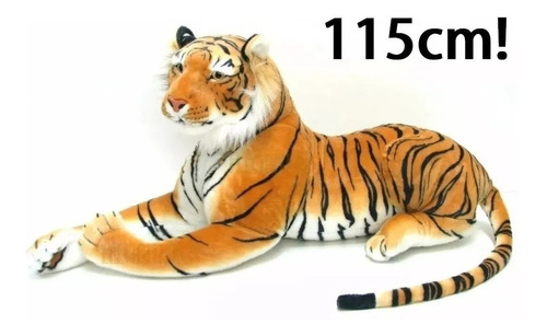 Imagem 1 de 3 de Tigre Grande De Pelúcia 115cm Presente Aniversário Decoração