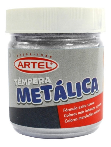 Tempera Metalica Plata 100ml Artel - Todos Los Colores