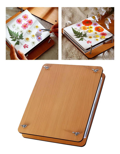 Presione El Juego De Flores Placas De Madera Para El