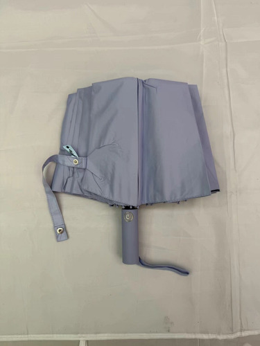 Paraguas Automático Plegable Protección Uv Con 12 Varillas Gris