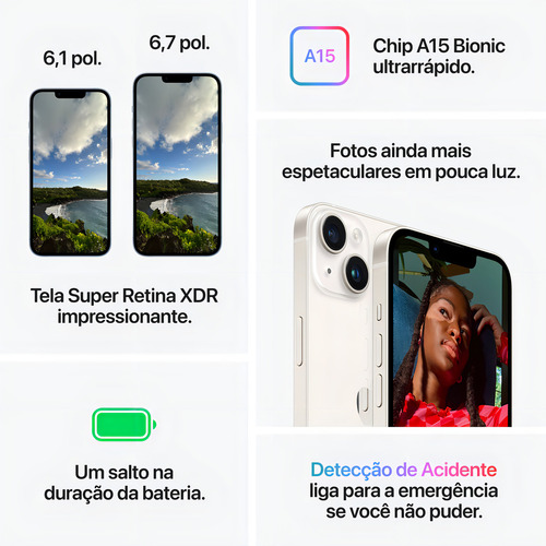 Apple iPhone 14 (128 GB) - Amarelo - Bom (Recondicionado)