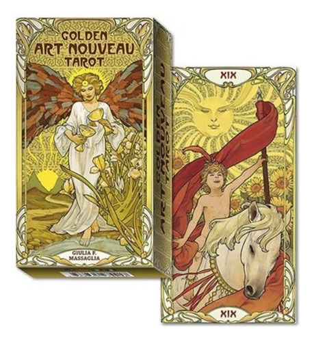 Tarot Golden Art Nouveau Cartas Baralho Esotérico - Original