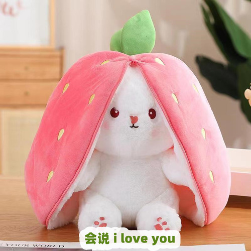 Fresa Conejo Muñeca Peluche Zanahoria Conejo Muñeca Cojín