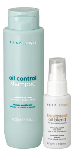 Kit Braé Stages Oil Control Shampoo Oil (2 Produtos)