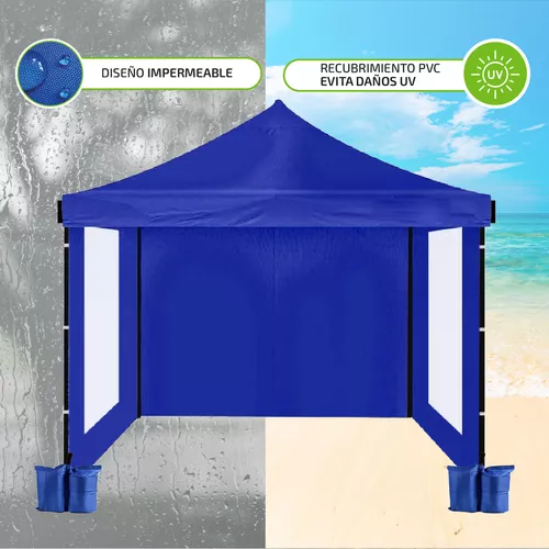 Gazebo Plegable 3x3 Reforzado Autoarmable Paredes Impermeable