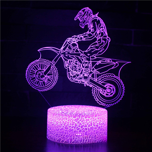 Lámpara De Mesa De Moto Harley My-280 A Control Remoto