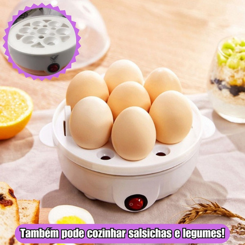 Cozedor De Ovos Eletrico Egg Cooker Portatil 7 Espacos 110v