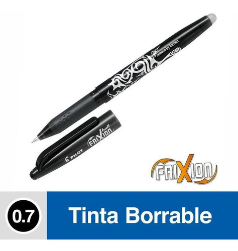 Boligrafo Borrable Frixion Ball  Negro  0,7 Mm  Pilot