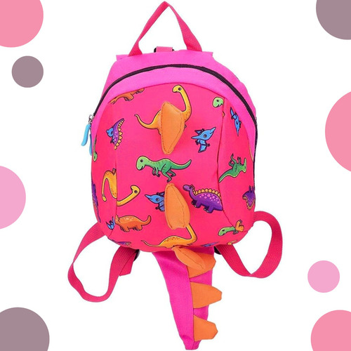 Mochila Morral Dino Cola Y Cresta Escolar Niño Niña Infantil