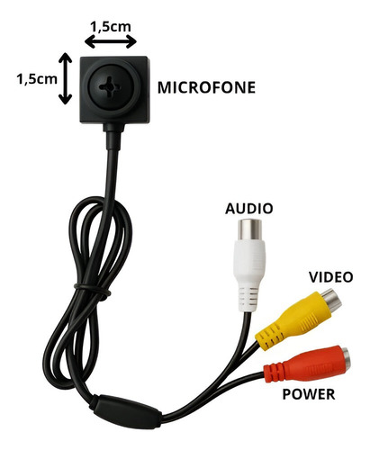 2 Micro Mini Câmeras Espiã Ahd Microfone P/ Cftv