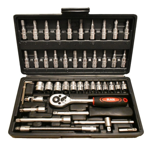 Caja Set Juego De Tubos 1/4 46 Piezas Torx Allen Ph Crique