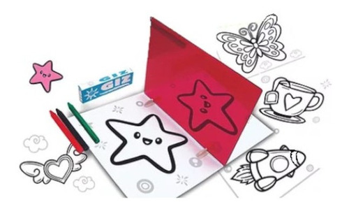 Mesa Tritec + Hora Rush Desenho Magico Infantil P/ 4 5 6 Ano