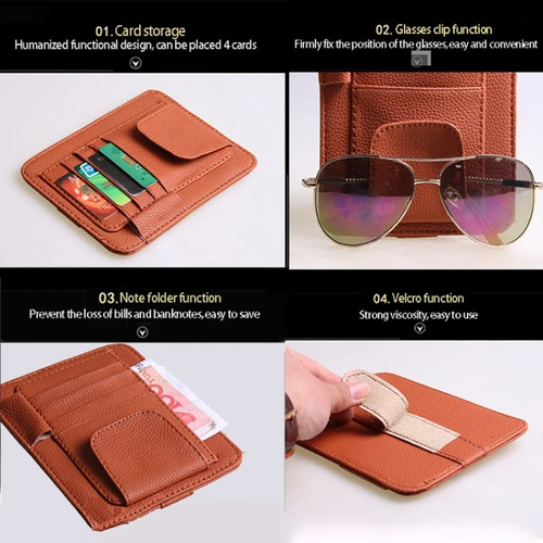 Soporte Multifuncional Negro Para Gafas De Sol Con Visera De