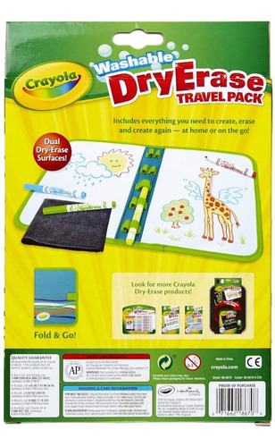 Crayola - Paquete De Viaje De Borrado En Seco Lavable, Pizar
