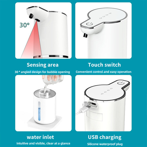 Dispensador Automático De Jabón Abs, Líquido, Aplicable A Te