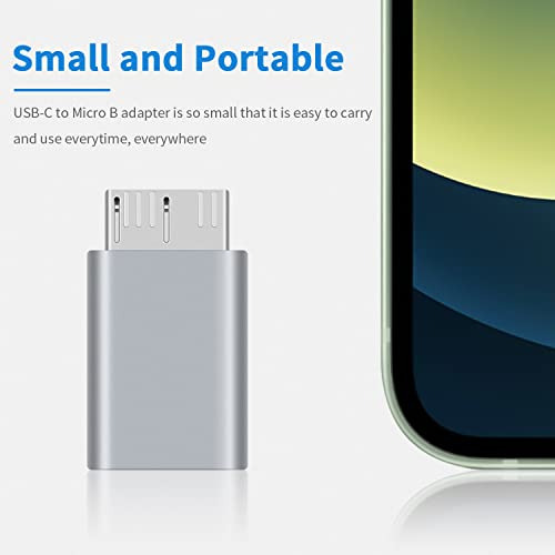 Adaptador Usb C A Micro B De Poyiccot, Cable Tipo C A Micro