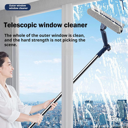 Cepillo Telescópico Para Limpiar Ventanas Con Mango Largo