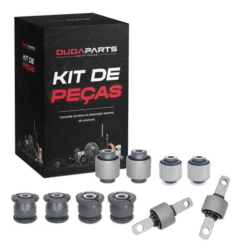 Kit 10 Buchas Suspensão Traseira Honda Civic 2001 Até 2005