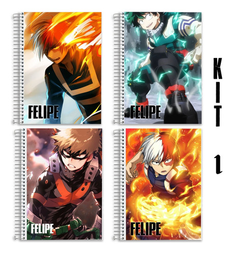 Adesivo Para Encapar Caderno My Hero Academia 11 Imagens