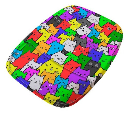 Mouse Pad Ergonomico Gatos Cats Colorido Paper