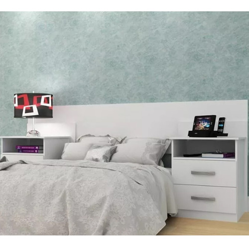 Juego Dormitorio Sommier Ropero Respaldo Y Comoda Mdp