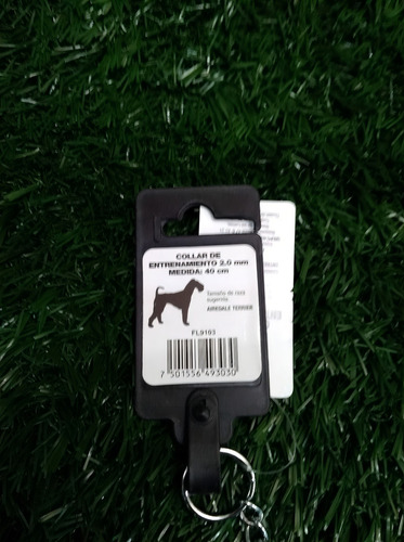 Collar Entrenamiento 2mm-40cm Perro Airedale Terrie Mascota Color Cromado Tamaño del collar 2m.40cm