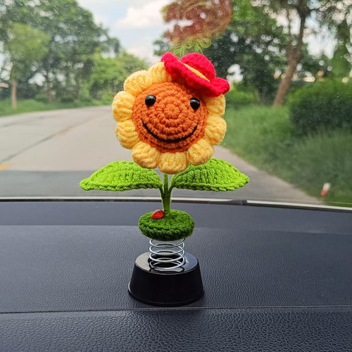 Decoración Hecha A Mano De Girasol Para Tablero De Automóvil