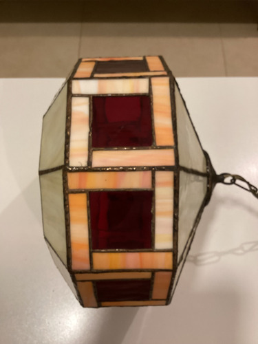 Antigua Lampara De Techo Vitraux 70 Piezas 32 Cm Diam Multicolor (Usado)