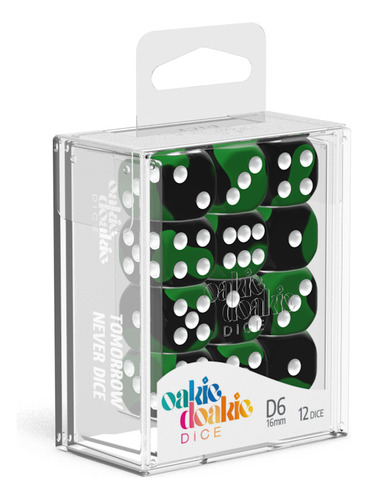 Oakie Doakie - D6 Dice 16 Mm Glow In The Dark (12 Dados) -