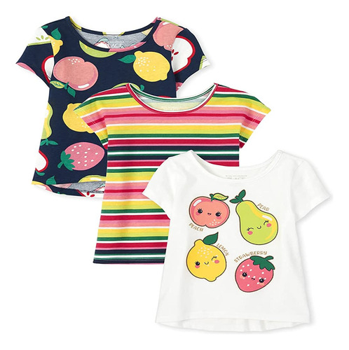 ~? The Children's Place Baby Toddler Girl Short Sleeve Top 3