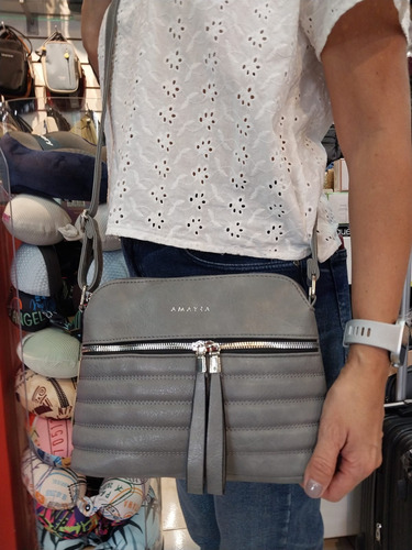 Cartera Bandolera Amayra Color Gris
