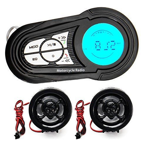 Radio Para Moto Con Display Parlantes Mp3 Bluetooth (ky251) 