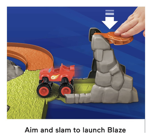 Pista Blaze Y Monster Machines Golpe Y Choque Carro 1:64