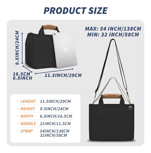 Homespon Bolso Tote Todo De Lona Para Mujer Con Compartiment