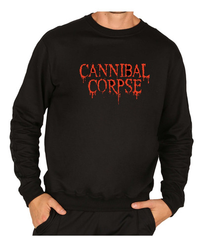 Buzo Cuello Redondo De Cannibal Corpse, Thrash Metal, Logo